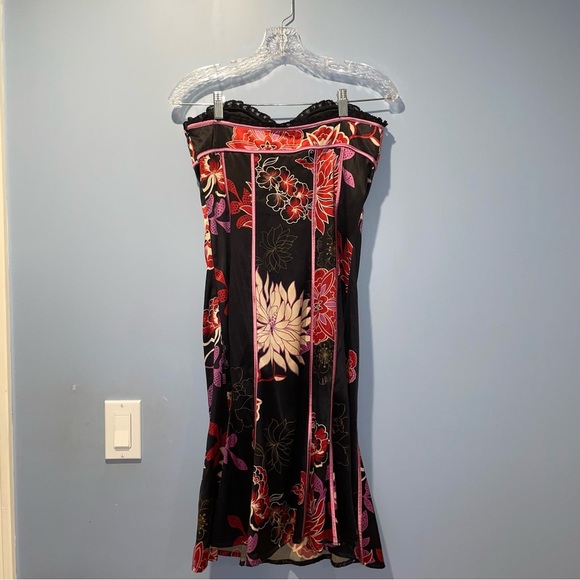 Bebe Strapless Y2K Silk Dress Size Small - Picture 7 of 10